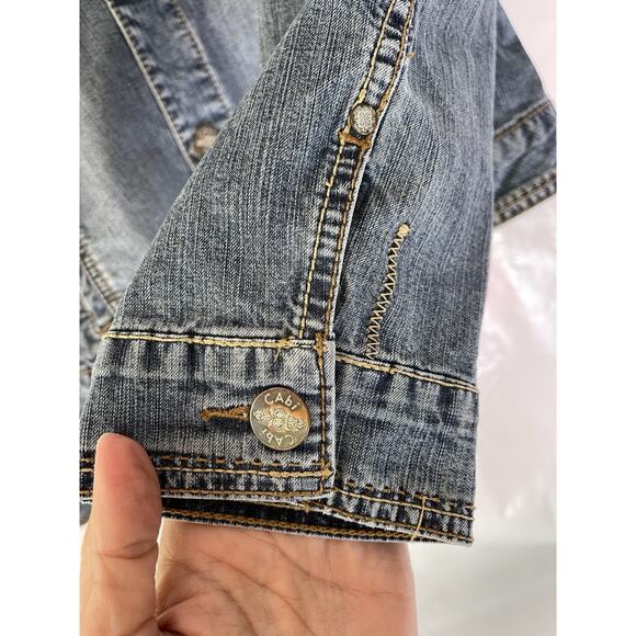 CAbi Denim Jean Jacket Womens Size XL Blue Button Pockets #511 EUC - Picture 7 of 9